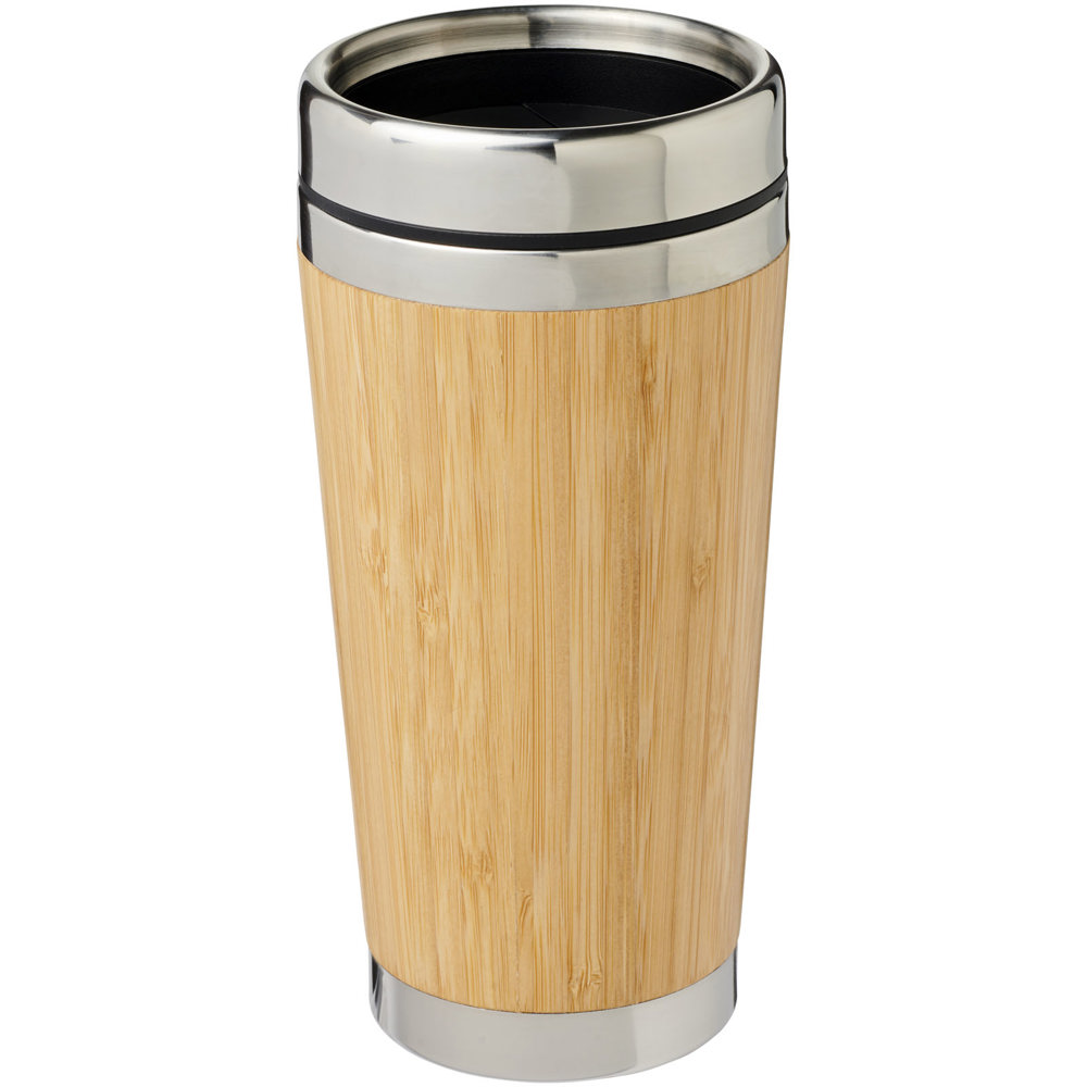 Bambus 450 ml beker met buitenzijde van bamboe - kopen of bedrukken
