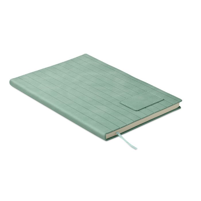 TINTRAY - A5 notitieboek in smokey PU - voor bedrijven en relatiegeschenken - Mintgroen