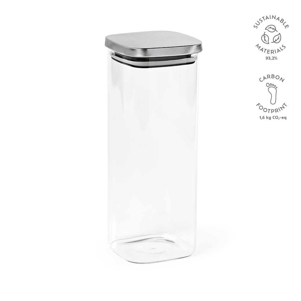 Delacroix 2100 canister Borosilicaatglas 2130 ml - Transparant - bedrukt of onbedrukt verkrijgbaar