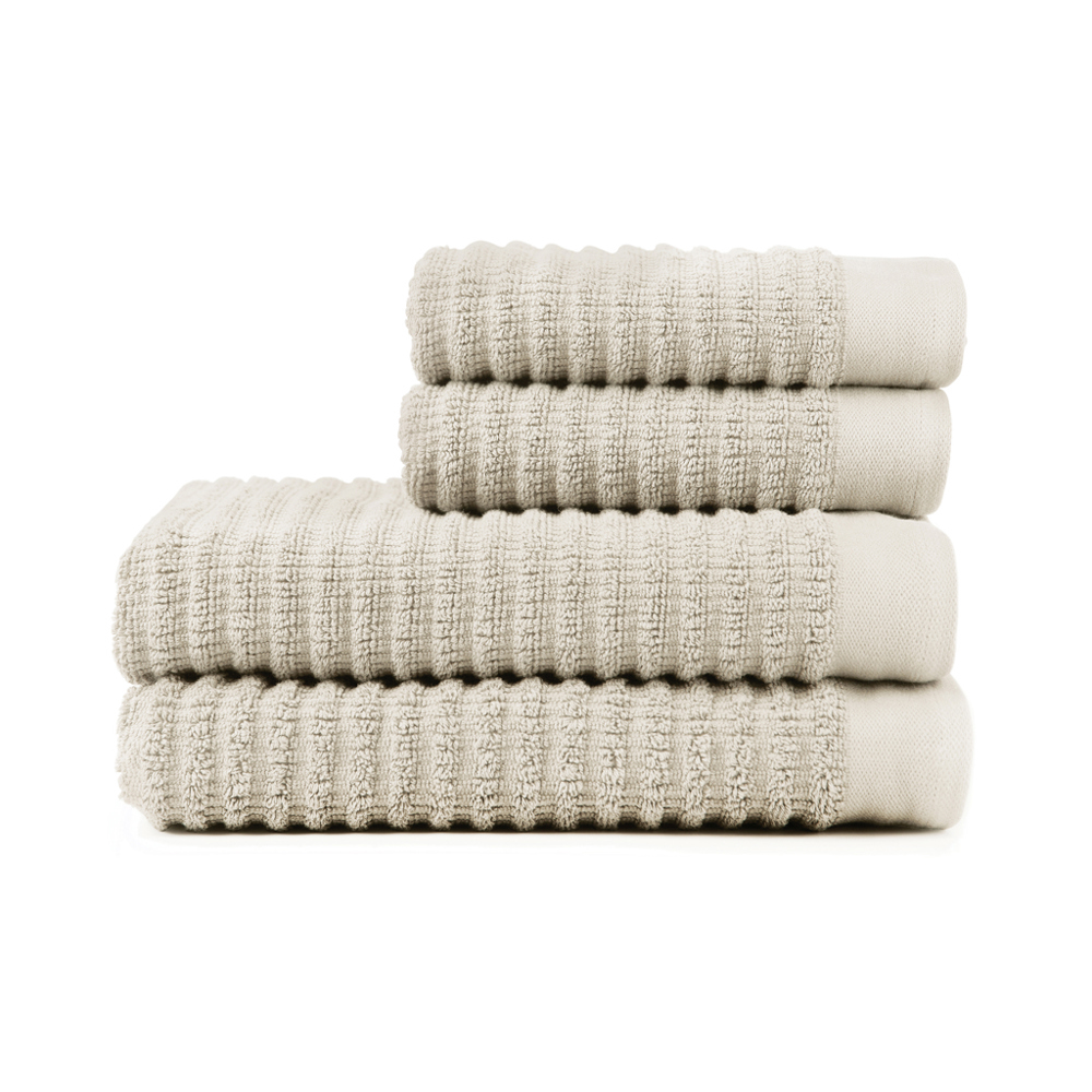 VINGA Landro handdoek, set van 4 stuks - kopen of bedrukken - gebroken wit (± PMS 11-4801 TCX)