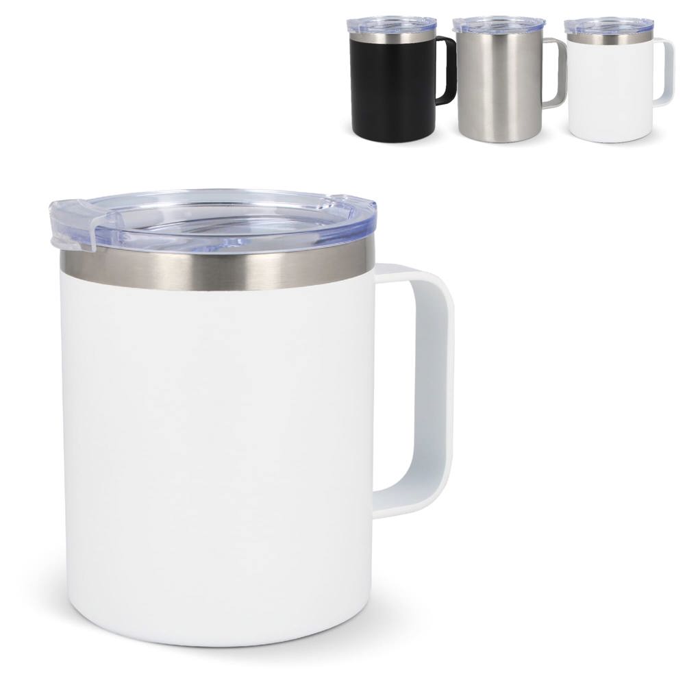 T-ceramic thermomok met deksel Danube 350ml - bedrukt of onbedrukt verkrijgbaar