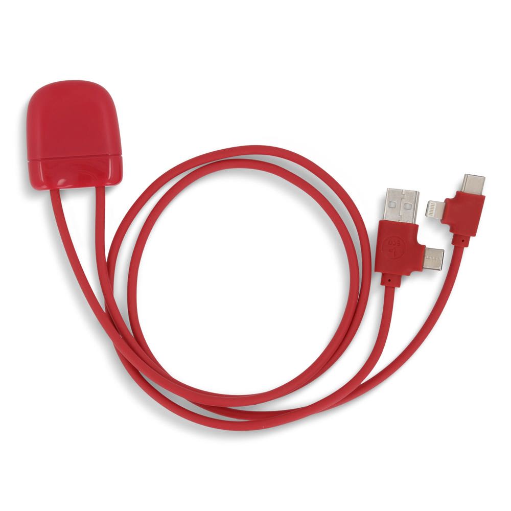 Xoopar Ice-C Charging cable - kopen of bedrukken - Rood