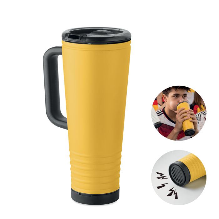 HOWLER CUP - Dubbelwandige beker 700ml. - met logo of onbedrukt bestellen - Geel