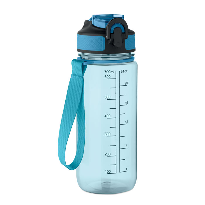 ENKEL - Sportdrinkfles 700ml - voor bedrijven en relatiegeschenken - Transparant Licht Blauw