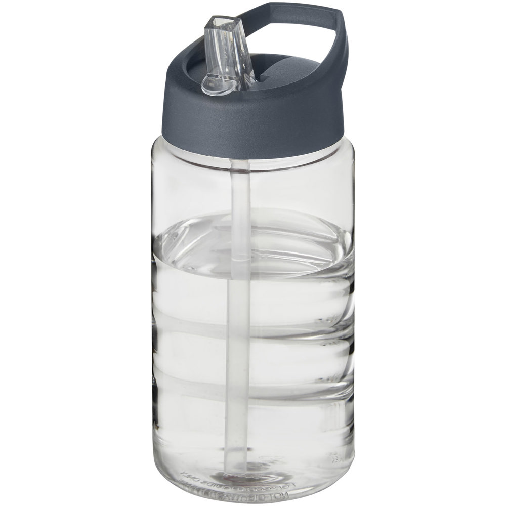 H2O Active® Bop 500 ml sportfles met tuitdeksel - met logo of onbedrukt bestellen - Transparent, Stormgrijs