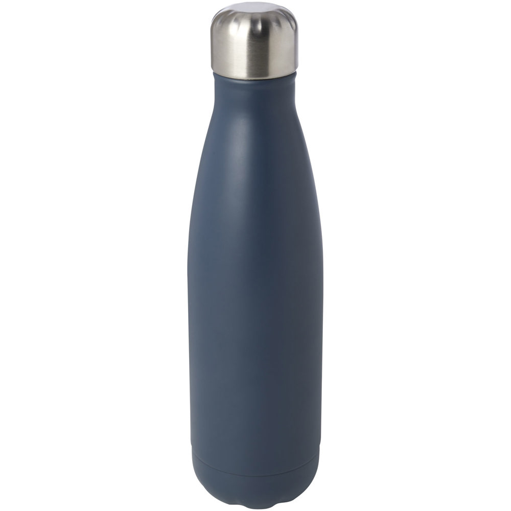 Cove 500 ml vacuüm geïsoleerde fles van RCS-gecertificeerd gerecycled roestvrij staal - met logo of onbedrukt - Hale blauw