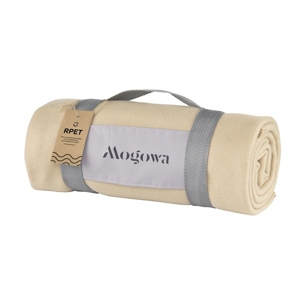 SuperSoft RPET (180 g/m²) fleecedeken - voor bedrijven en relatiegeschenken - Taupe