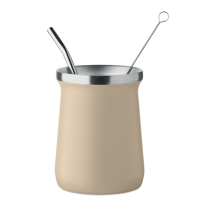 MIYERBA - Yerba maté theekopje - bedrukt of onbedrukt verkrijgbaar - Beige