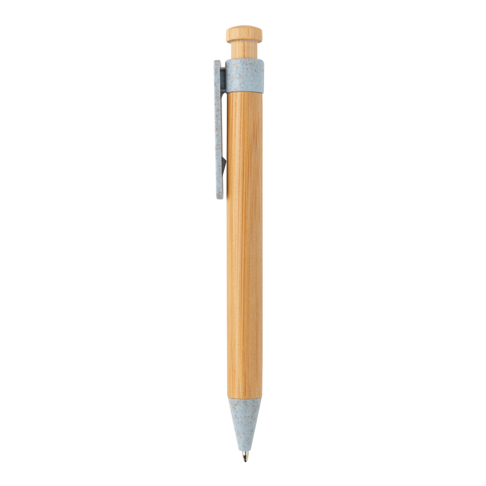 Bamboe pen met tarwestro clip
