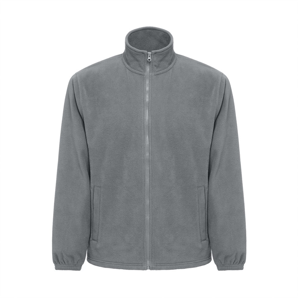 THC GAMA. Heren fleecejack met hoge dichtheid van polyester - voor bedrijven en relatiegeschenken - Grijs