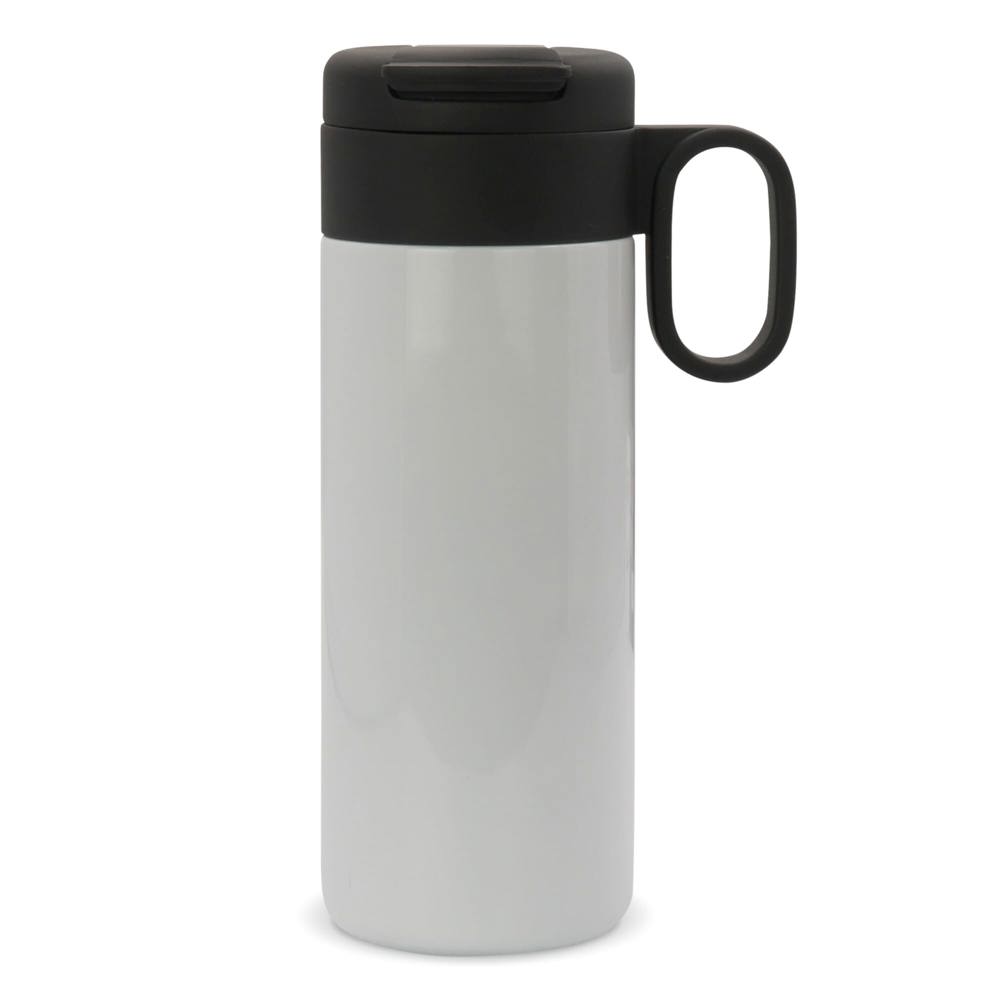 Thermofles Flow met handvat 400ml - met logo of onbedrukt bestellen - Wit