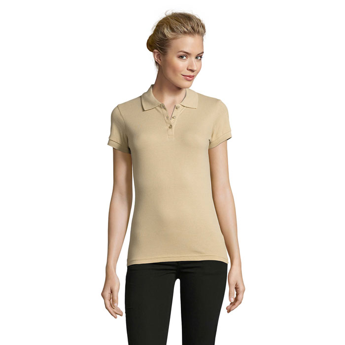 PERFECT WOMEN - PERFECT dames polo 180g - kopen of bedrukken - Sand