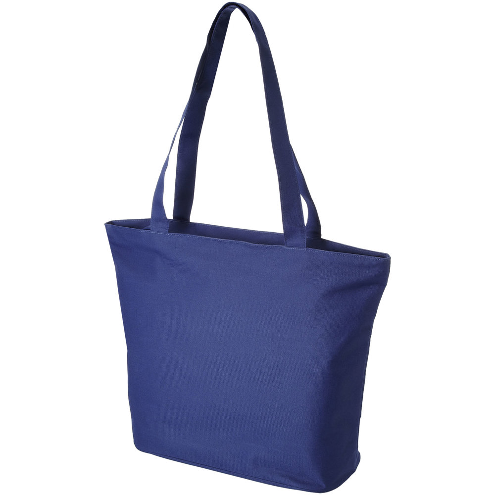 Panama polyester draagtas met rits 20L - met logo of onbedrukt bestellen - Koningsblauw