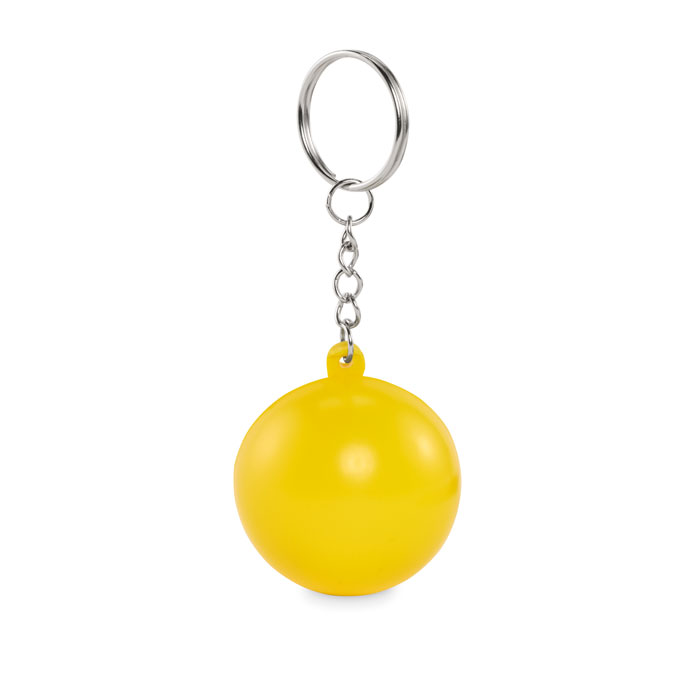 CIRKELY - PU balvormige sleutelhanger - kopen of bedrukken - Geel