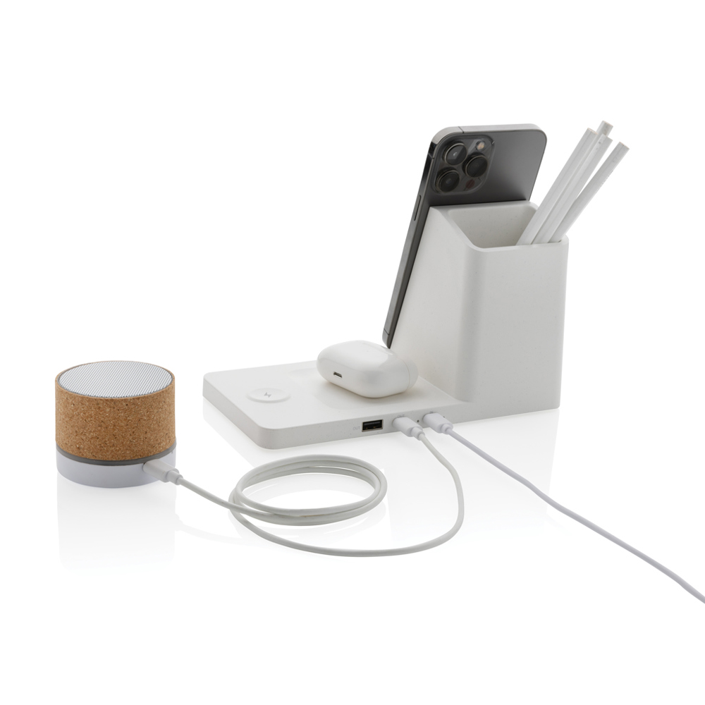 Ontario RCS gerecycled plastic & bamboe 15W 3 in 1 lader
