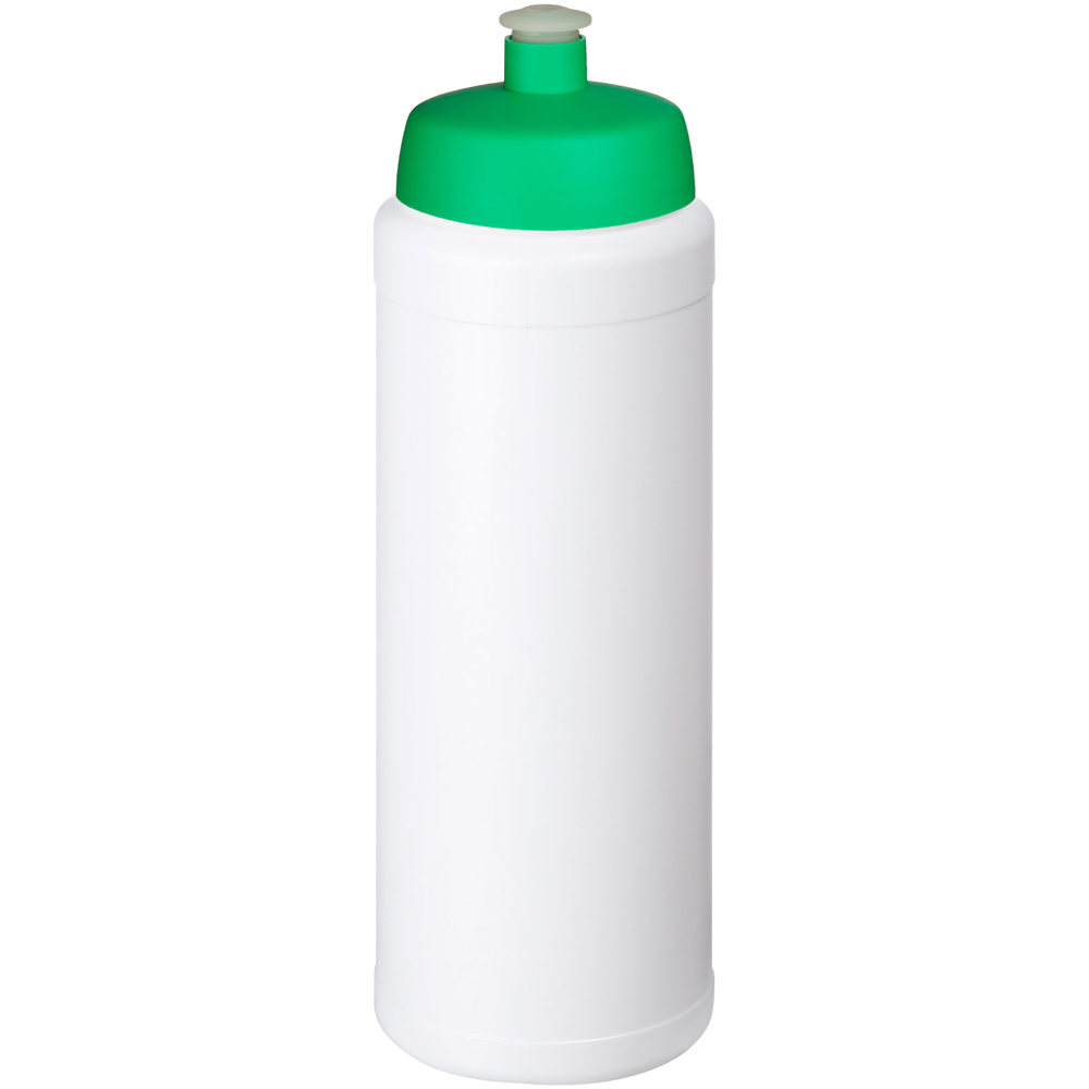 Baseline® Plus grip 750 ml sportfles met sportdeksel - bedrukt of onbedrukt verkrijgbaar - Wit, Groen