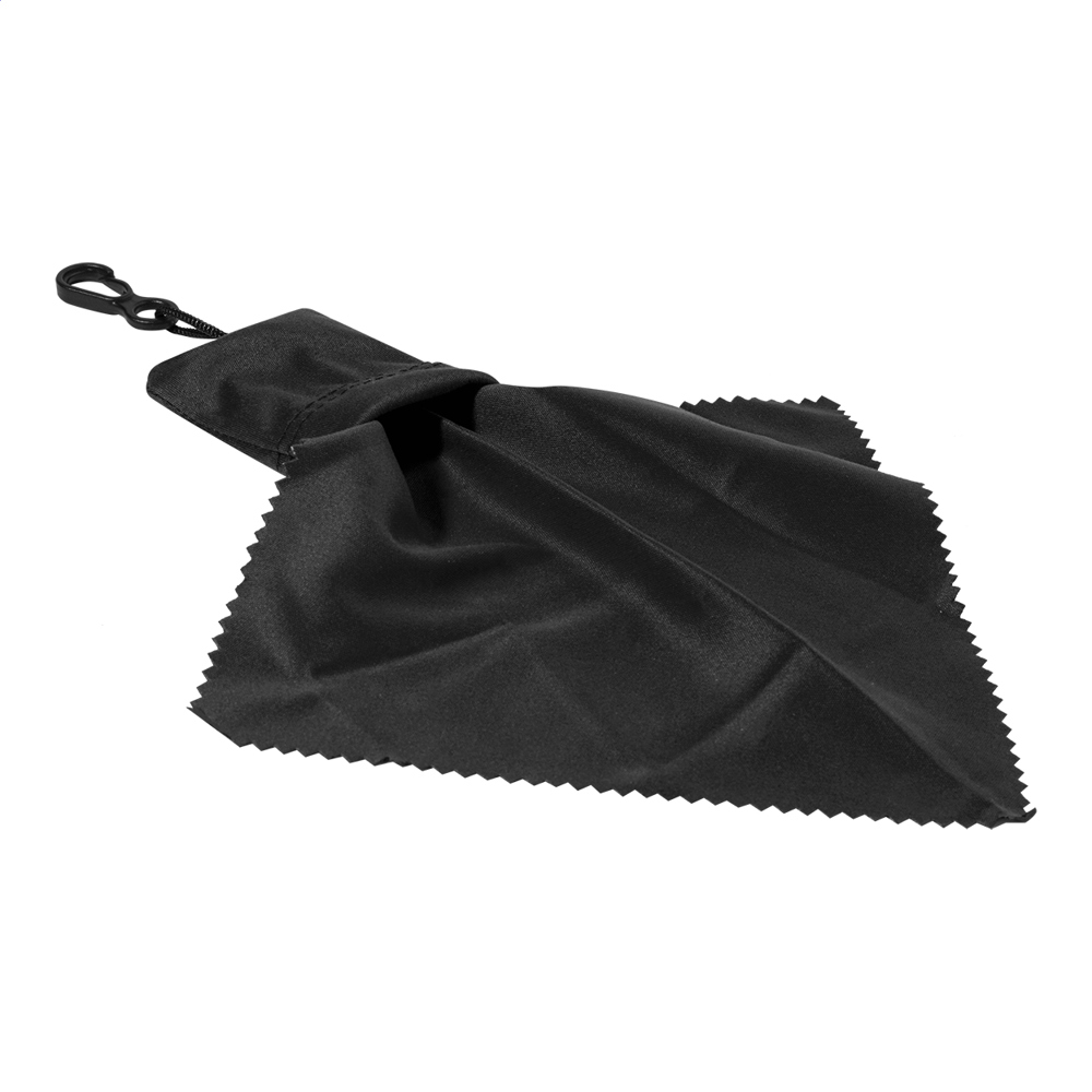 Cleango - RPET reinigingsdoekje - voor bedrijven en relatiegeschenken - zwart