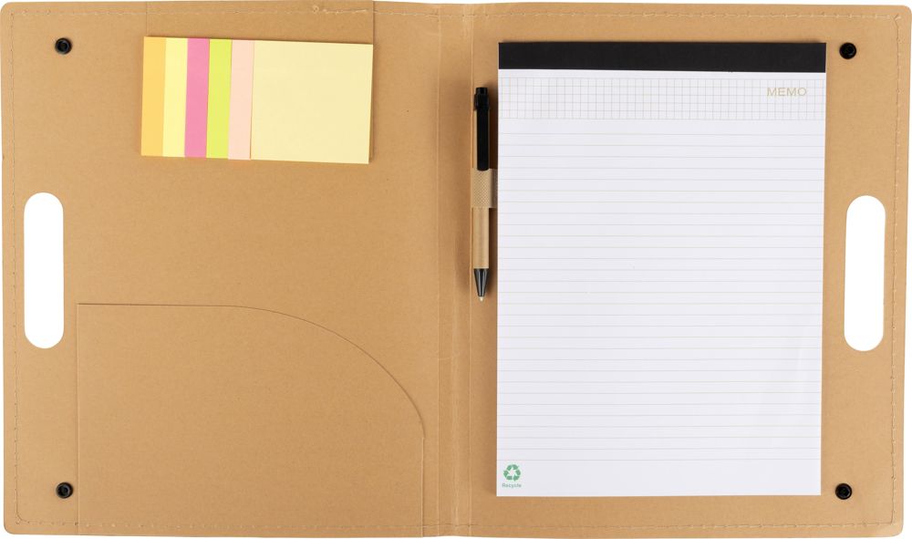 Kartonnen schrijfmap Keisha - voor bedrijven en relatiegeschenken