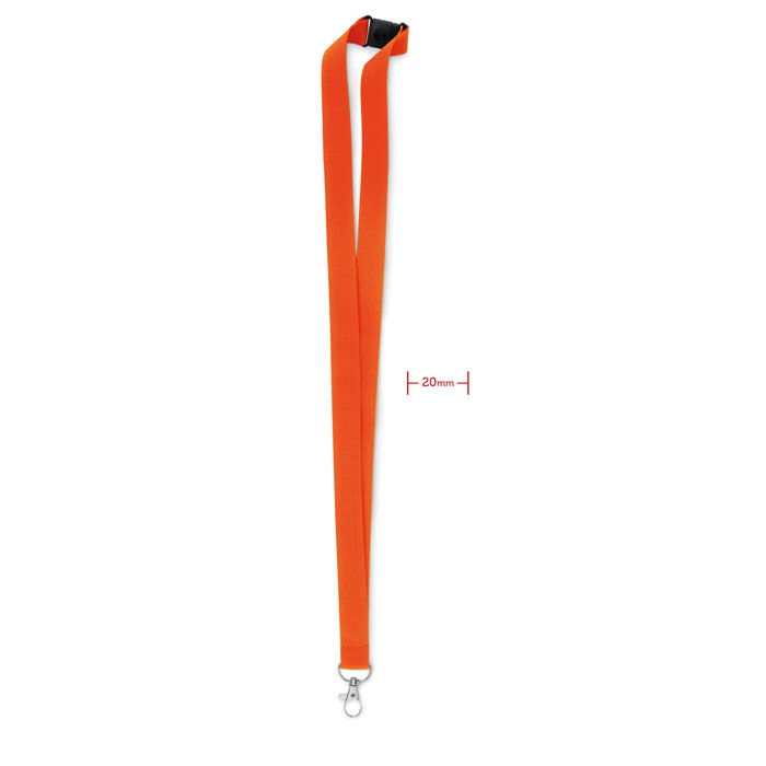 PANY - Lanyard, haak en clip. 20 mm - voor bedrijven en relatiegeschenken - oranje