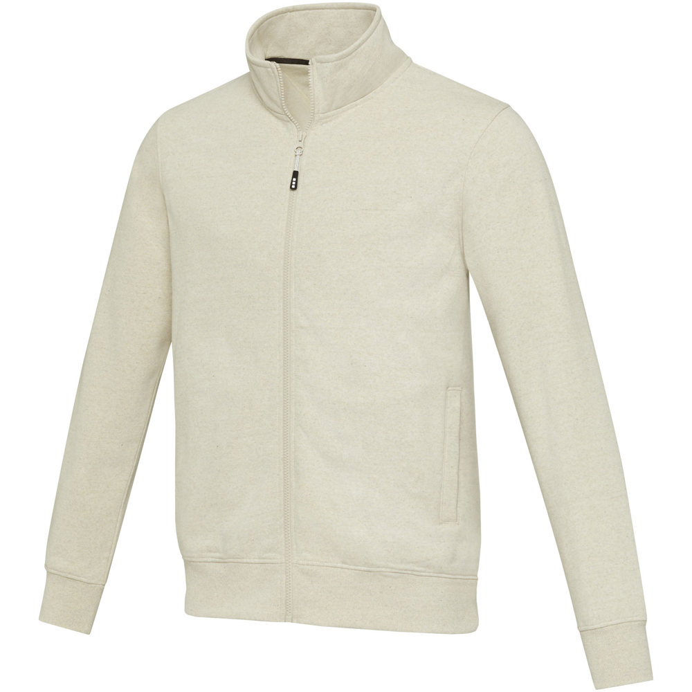 Galena unisex Aware™ gerecyclede trui met volledige rits - voor bedrijven en relatiegeschenken - Havermout