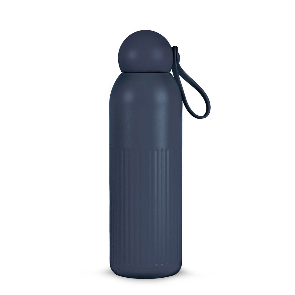 Sagaform Tekla stalen fles (gerecycled) 500 ml - kopen of bedrukken - Donkerblauw