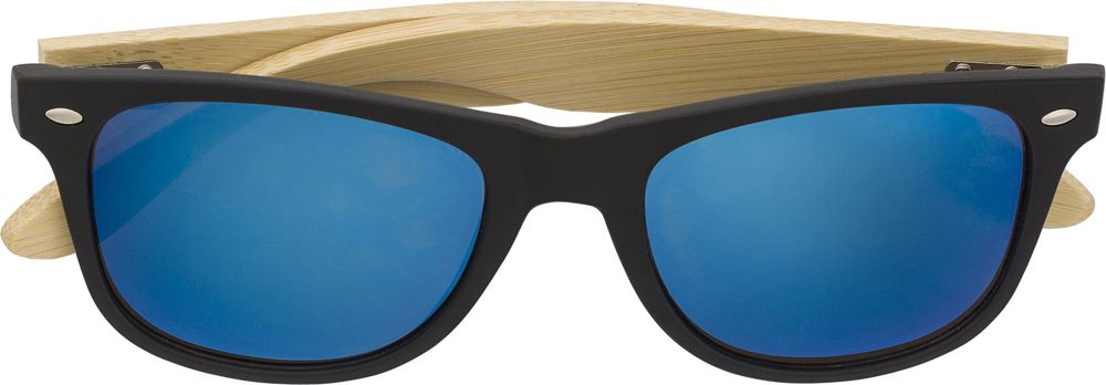 ABS en bamboe zonnebril Luis - met logo of onbedrukt bestellen - blauw