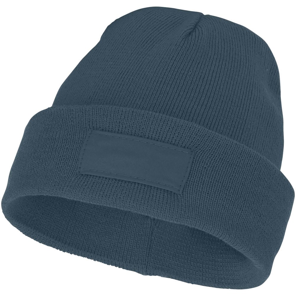 Boreas beanie met patch - met logo of onbedrukt bestellen - Hale blauw