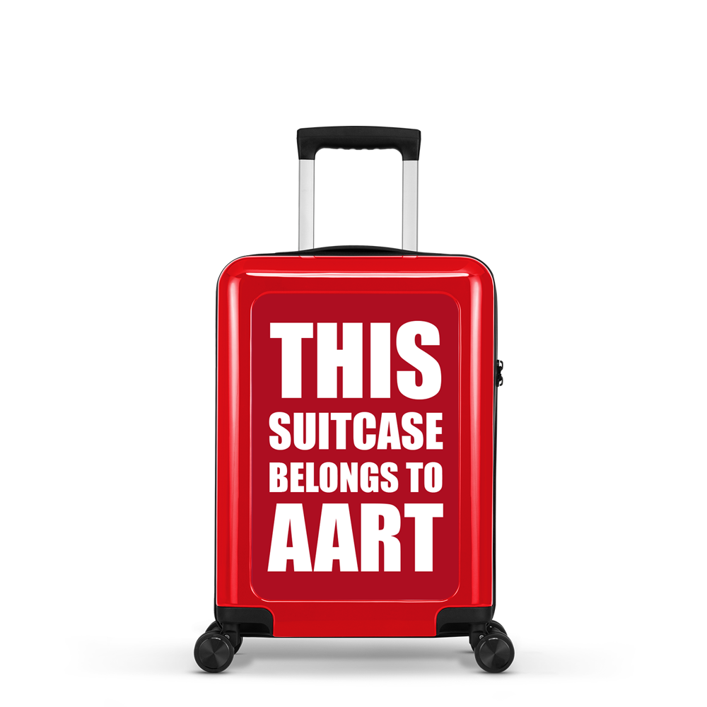 STICKERCASE® 20" Handbagage rood - met gepersonaliseerde sticker en/of individuele namen