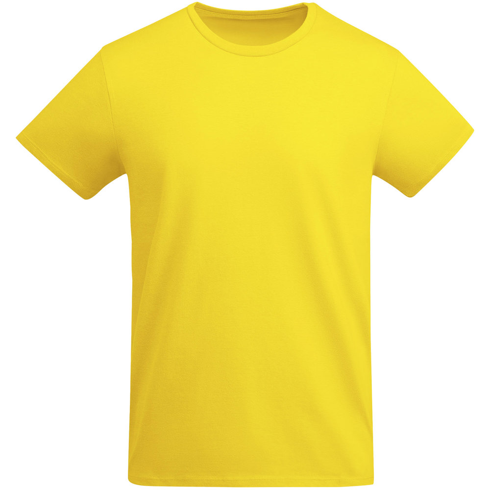 Breda biologisch katoenen herenshirt met korte mouwen - voor bedrijven en relatiegeschenken - Geel