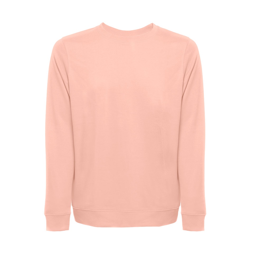 THC COLOMBO. Sweatshirt (unisex) in Italiaanse badstof zonder sluiting - voor bedrijven en relatiegeschenken - Zalm kleur