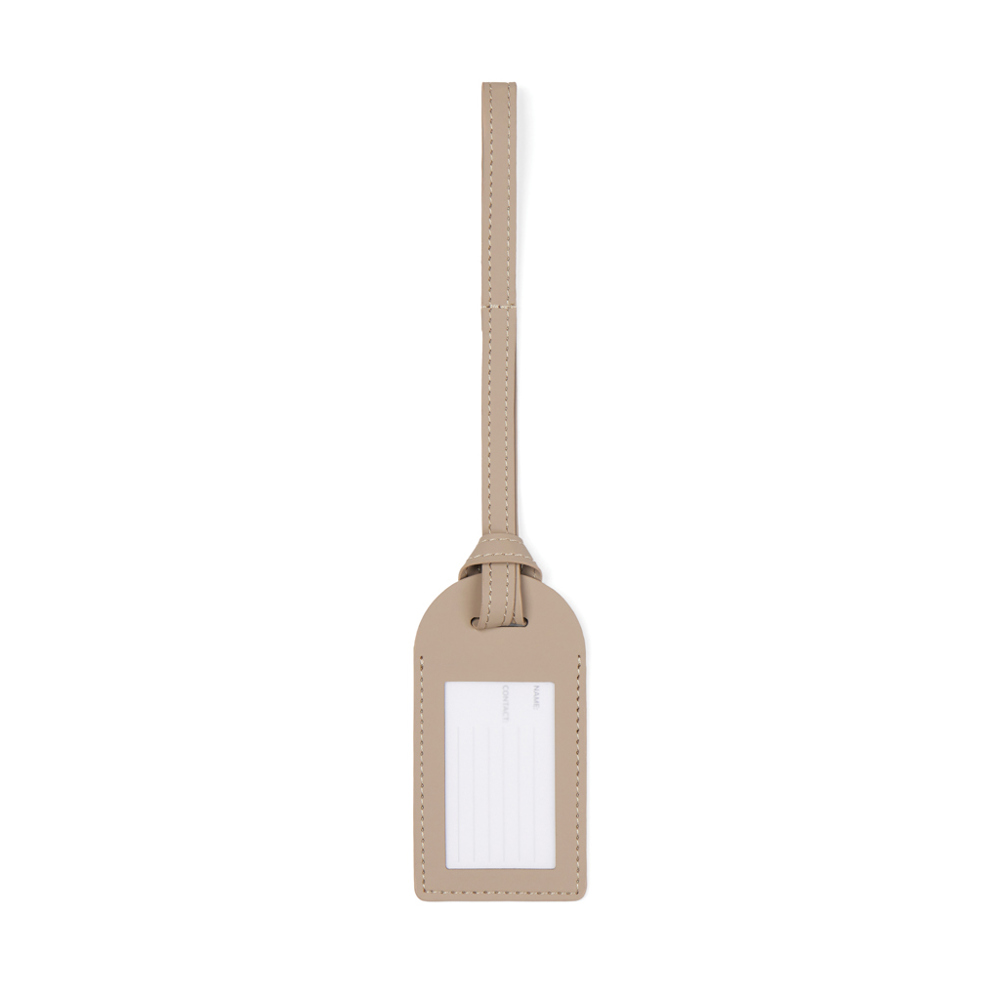 VINGA Baltimore RCS recycled polyester bagagelabel - kopen of bedrukken - greige (± PMS 16-0906 TPG)
