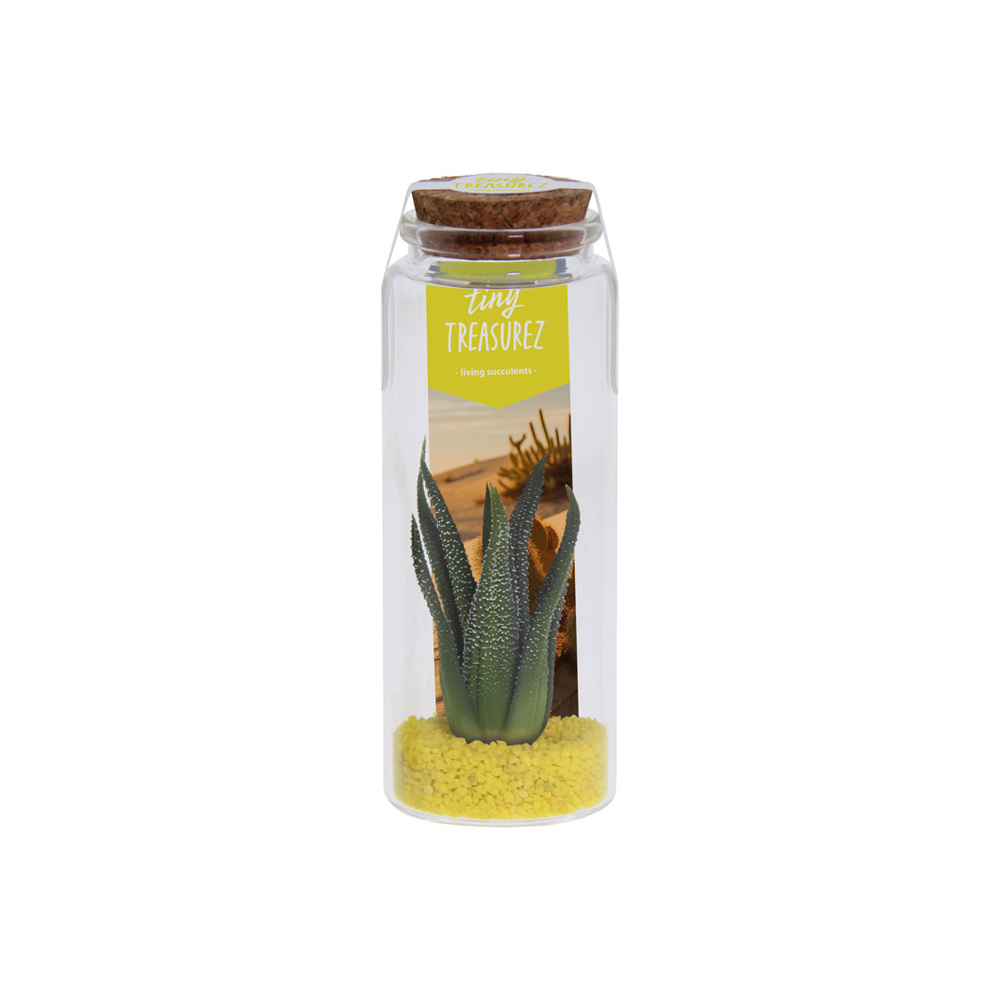 Tiny Treasurez® - Message in a bottle large - voor bedrijven en relatiegeschenken - geel