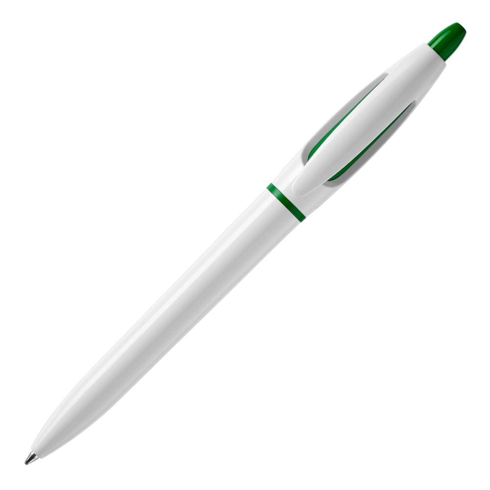 Balpen S! hardcolour - met logo of onbedrukt bestellen - Wit / Groen