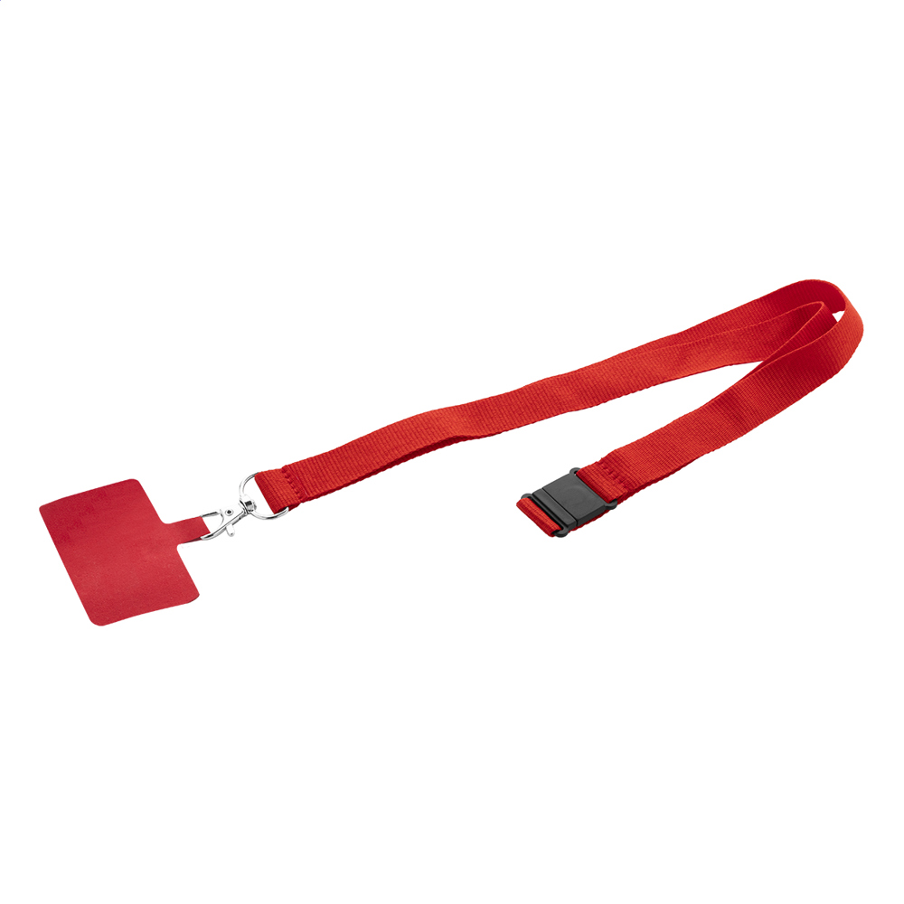Revent Call - RPET mobiele houder lanyard - kopen of bedrukken - rood