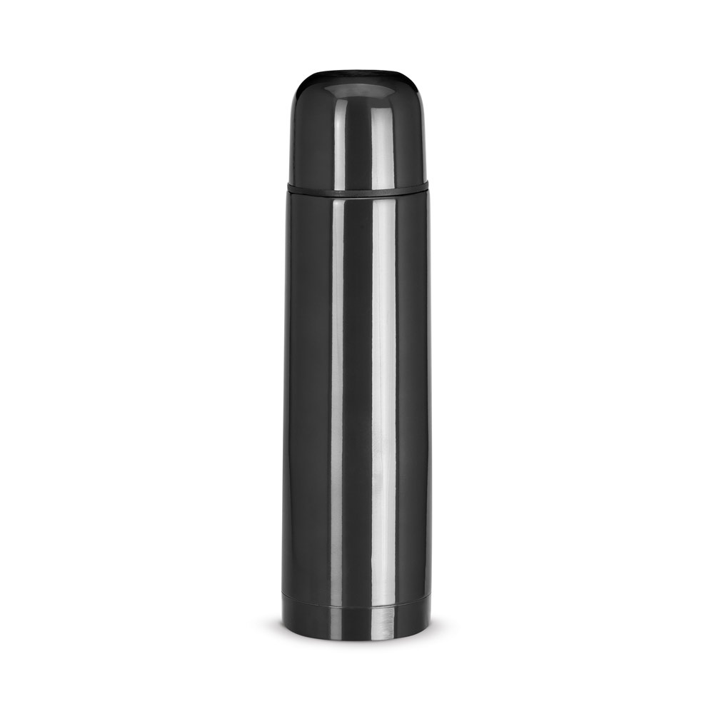 LUKA. 500 mL roestvrijstalen thermosfles - voor bedrijven en relatiegeschenken - Zwart