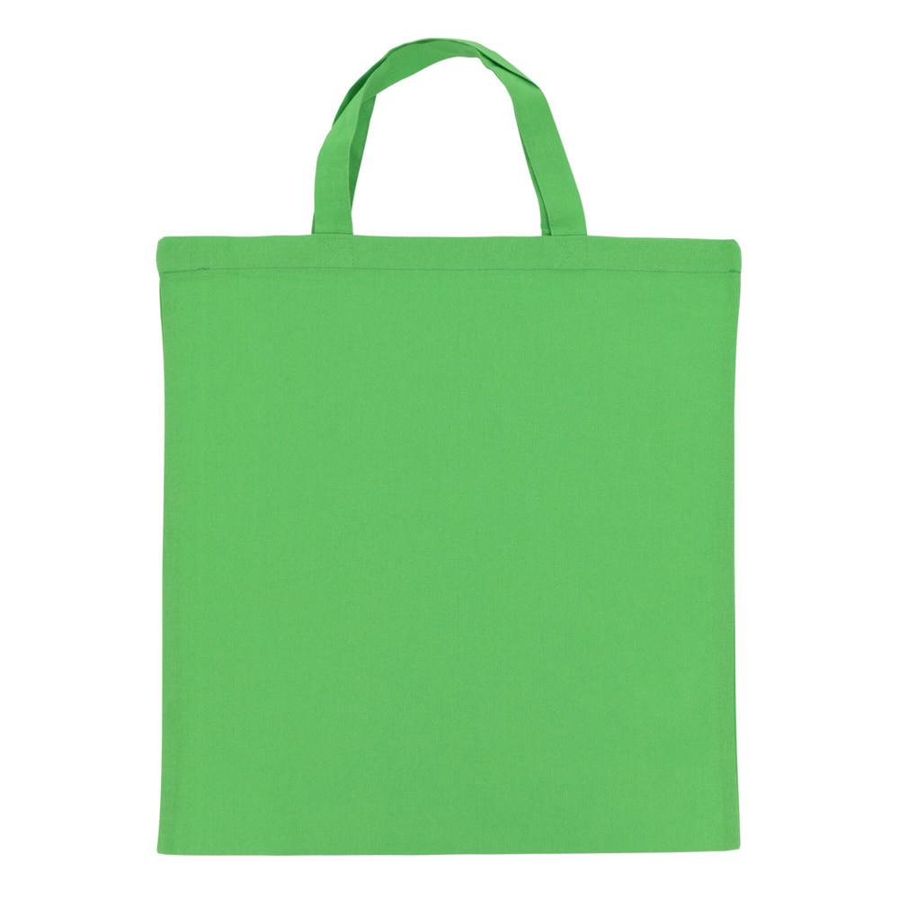 Schoudertas OEKO-TEX® gekleurd kort 140g/m² 38x42 cm