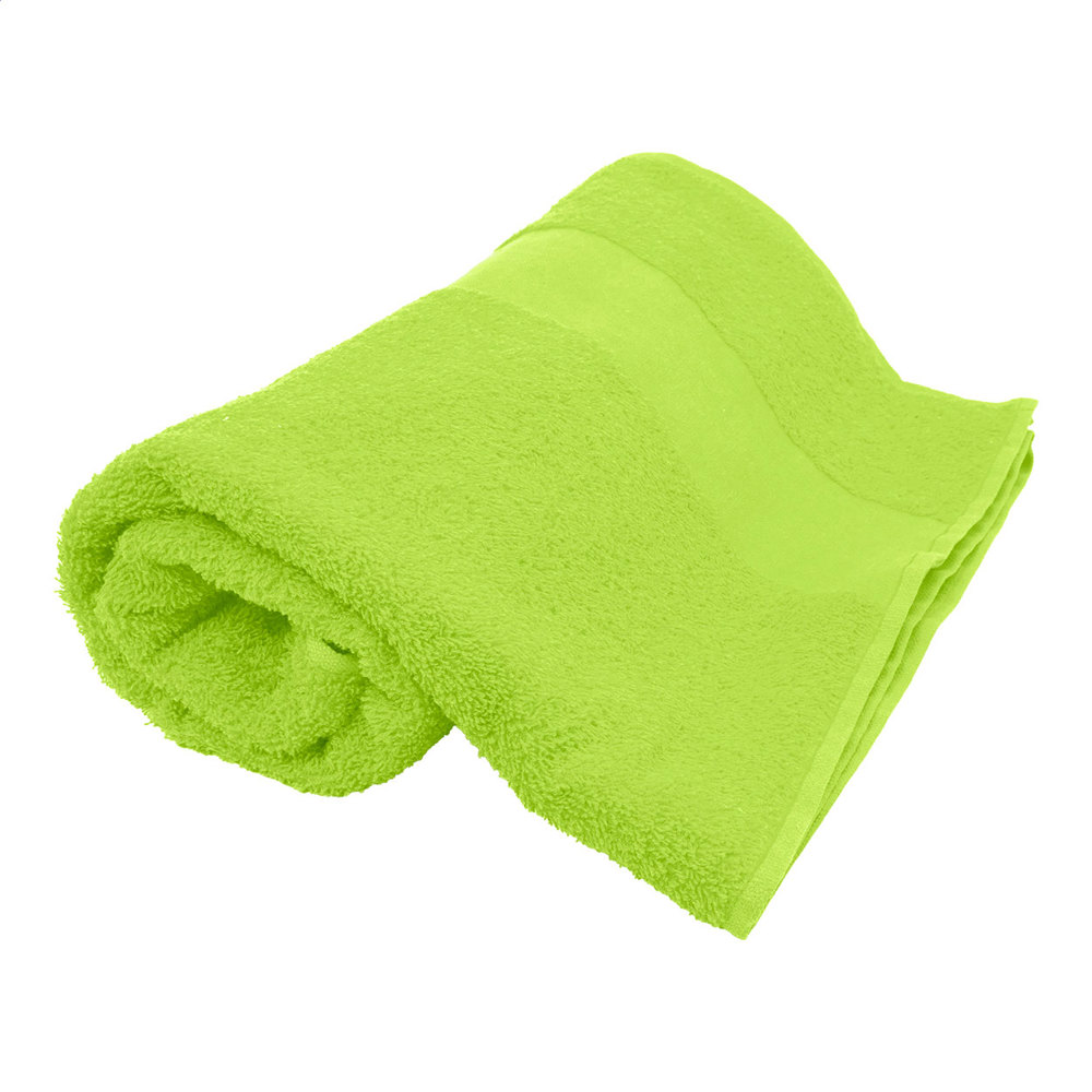 Terry L - Katoenen badstof handdoek - 70×140 cm - kopen of bedrukken - lime groen