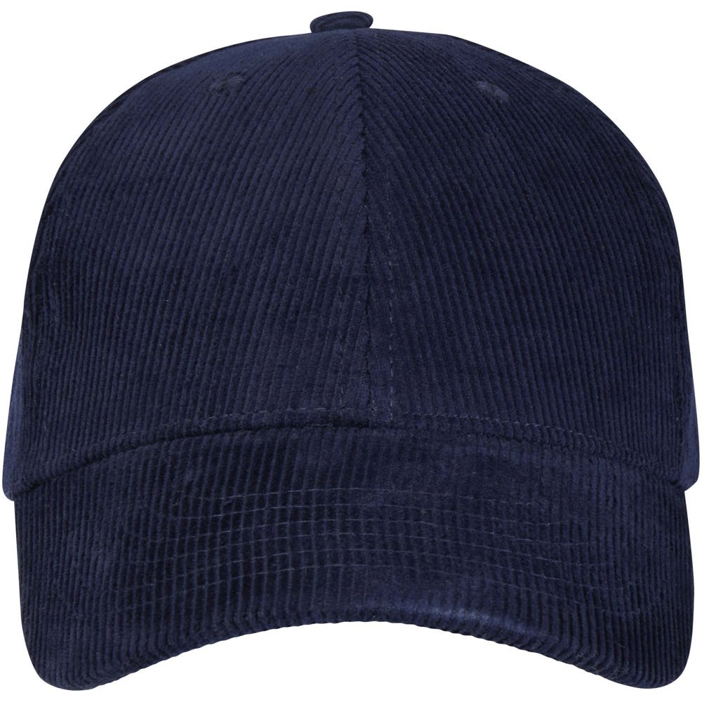 Hutton 280 g/m² 6 panel cap van gerecycled corduroy