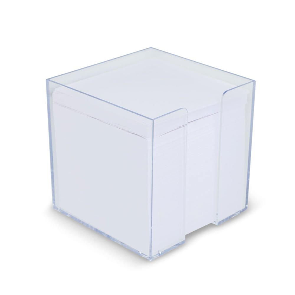 Kubushouder wit papier 10x10x10cm - met logo of onbedrukt bestellen - Transparant