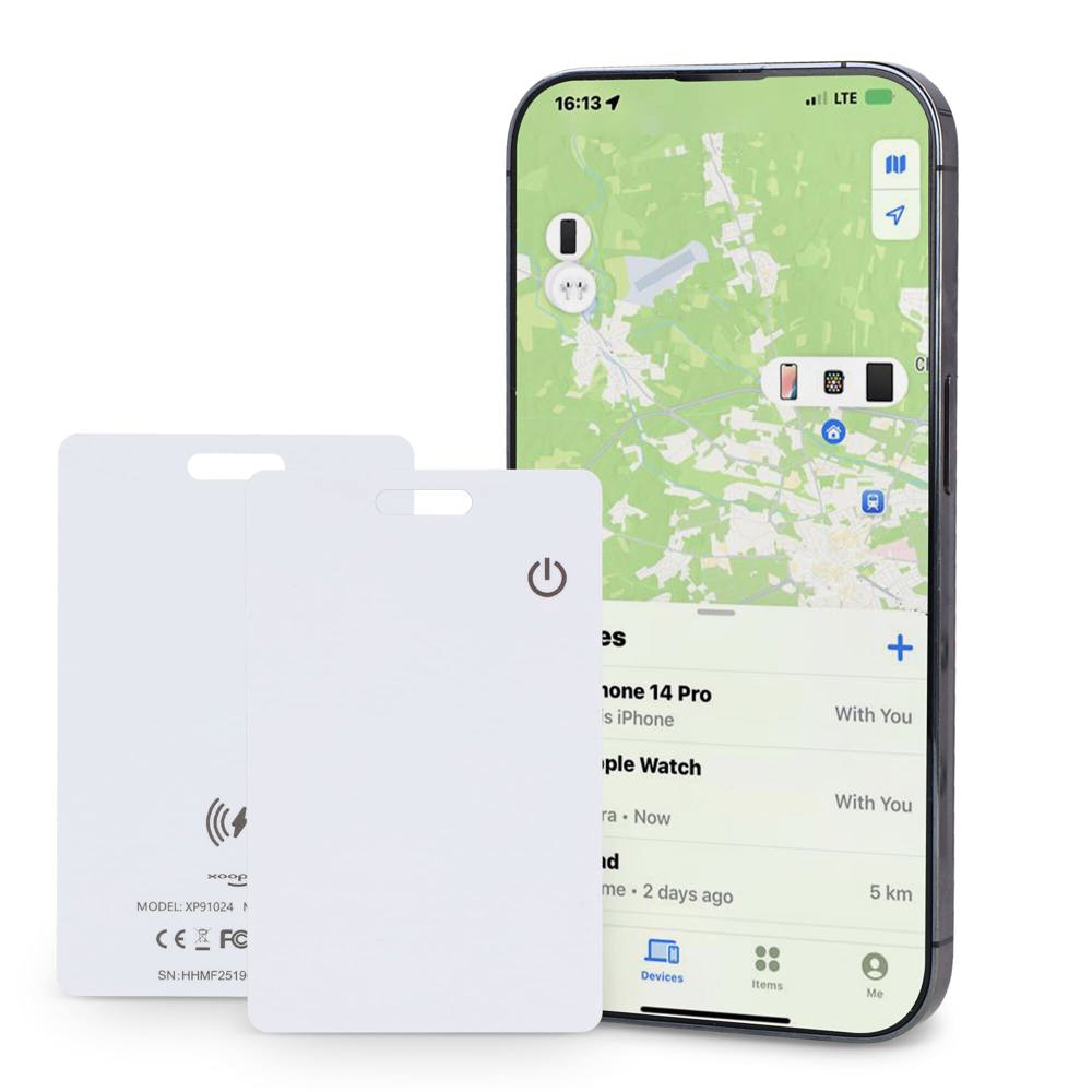 Xoopar ICE-Card Ultradune Tracker Kaart oplaadbaar - bedrukt of onbedrukt verkrijgbaar - Wit