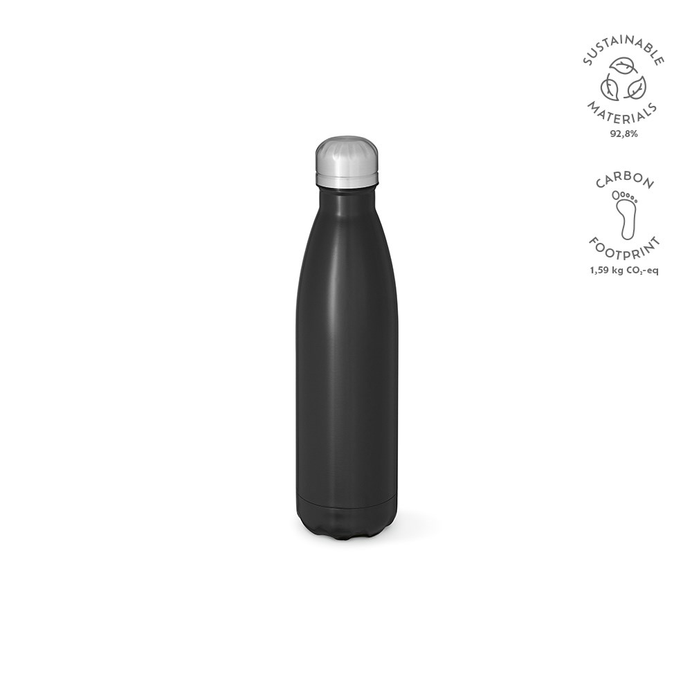 Mississippi 550 fles gerecycled roestvrij staal 535 ml - bedrukt of onbedrukt verkrijgbaar - zwart