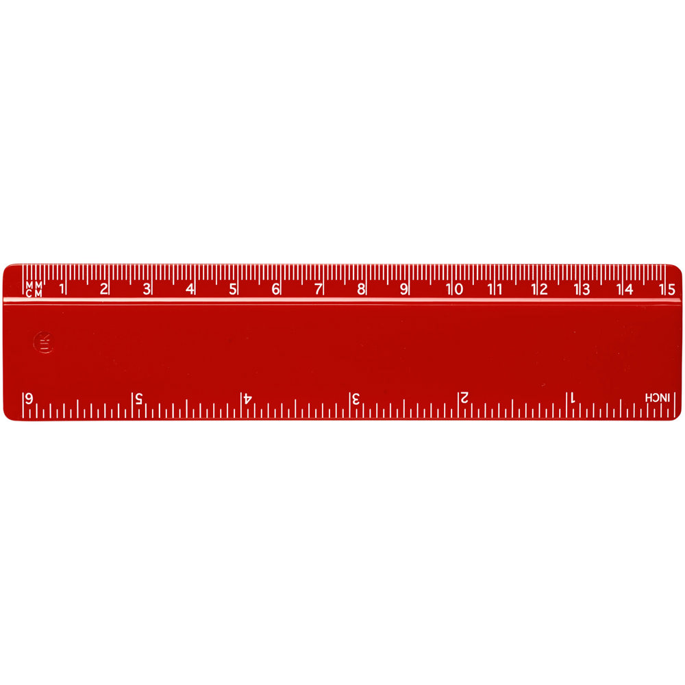 Refari liniaal van 15 cm van gerecycled plastic