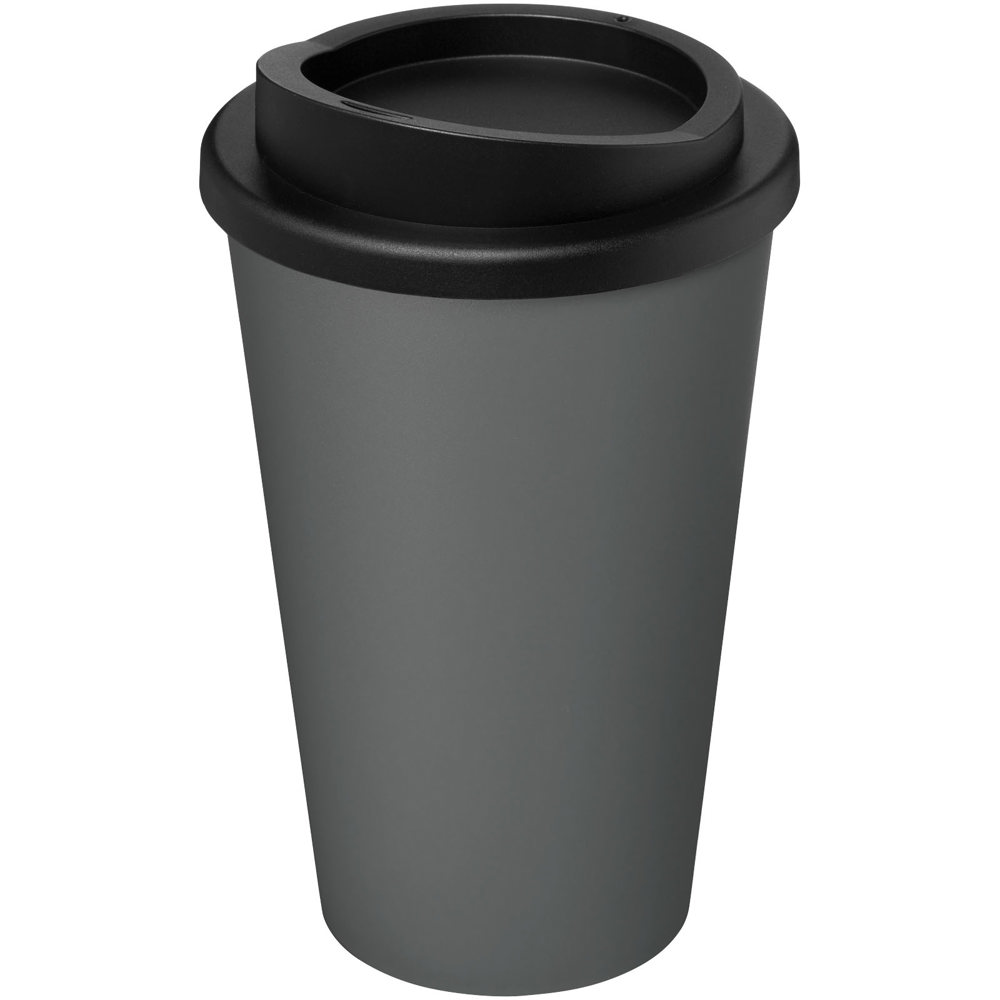Gerecyclede americano® 350 ml geïsoleerde beker - voor bedrijven en relatiegeschenken - Grijs, Zwart