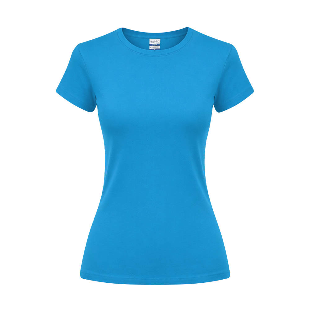Dames Kleuren T-Shirt Epika - TURQ