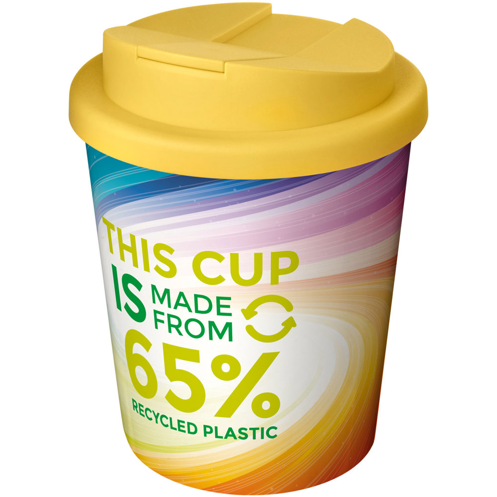 Brite-Americano® Espresso Eco 250 ml morsvrije geïsoleerde beker - voor bedrijven en relatiegeschenken - geel