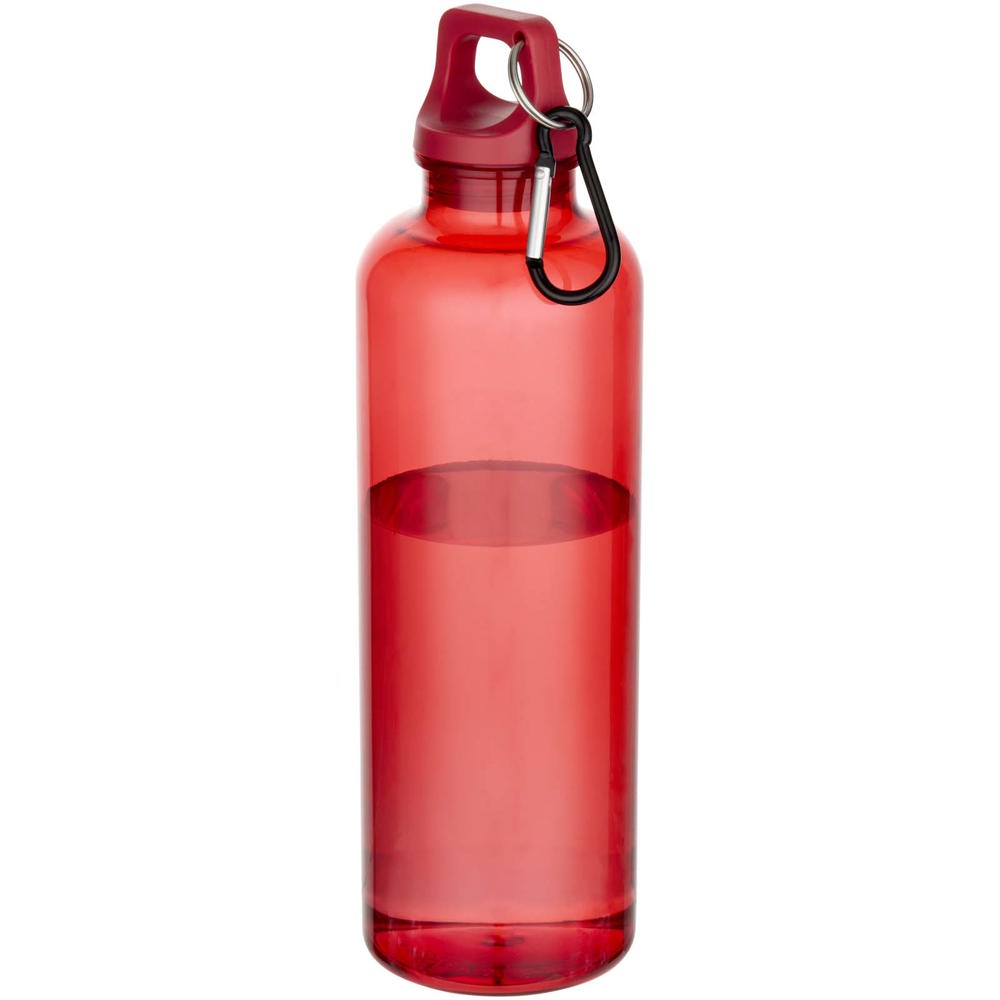 Oregon 750 ml waterfles van RCS-gecertificeerd gerecycled plastic met karabijnhaak - voor bedrijven en - Rood
