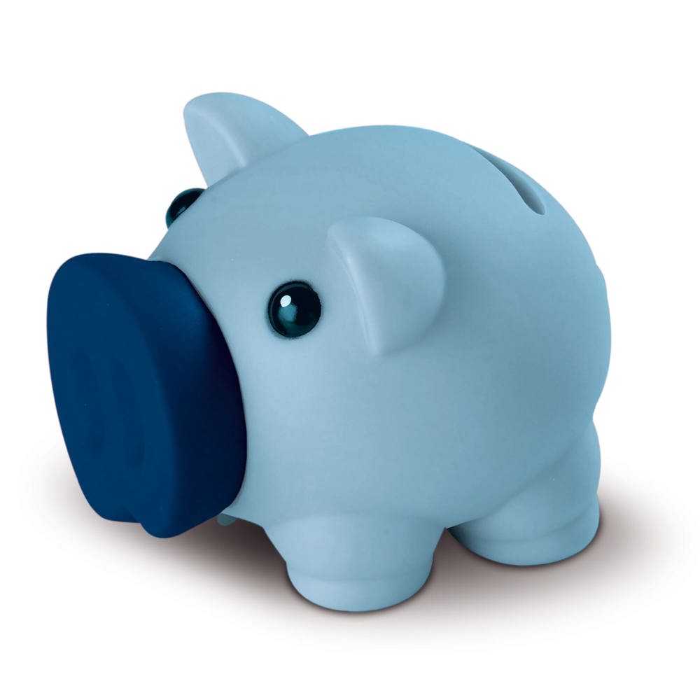 Spaarvarken - voor bedrijven en relatiegeschenken - Lichtblauw