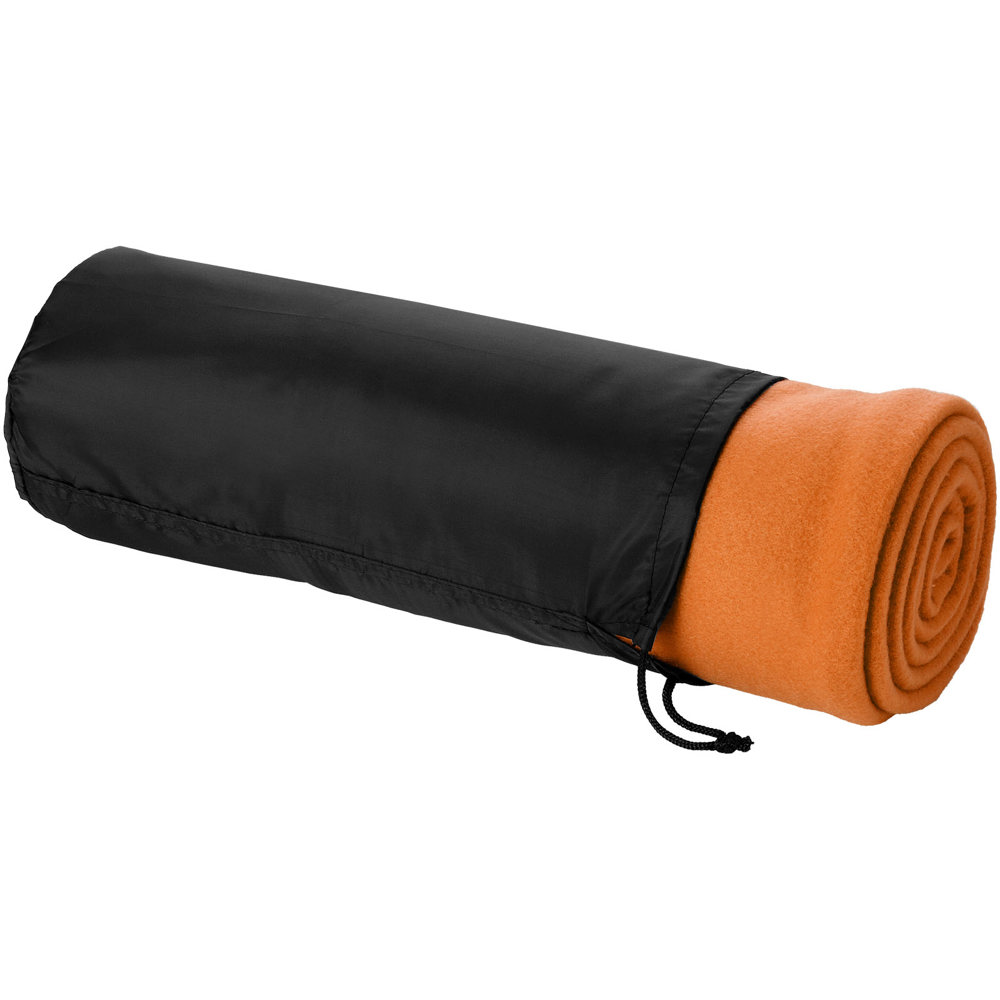 Huggy fleecedeken met hoes 150x120 cm - kopen of bedrukken - Oranje