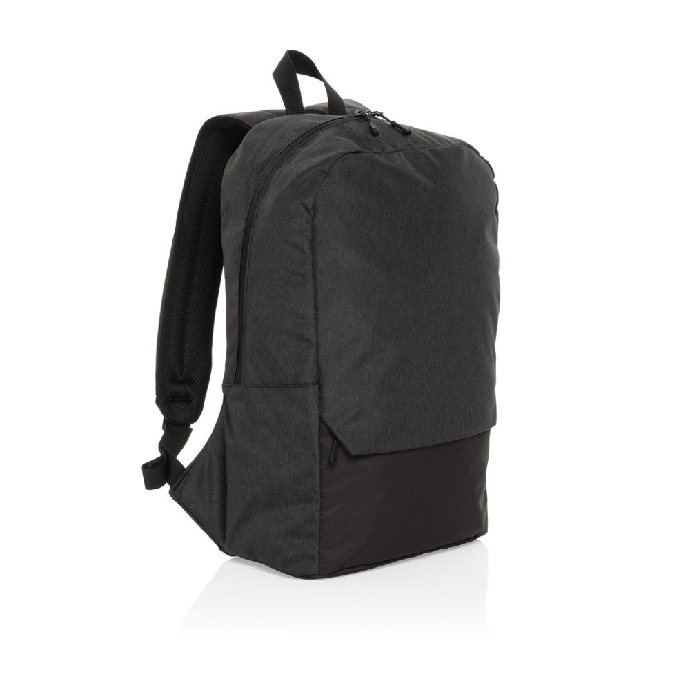 Kazu AWARE™ RPET basis 15.6" laptoprugzak - met logo of onbedrukt bestellen - zwart (± PMS Black)