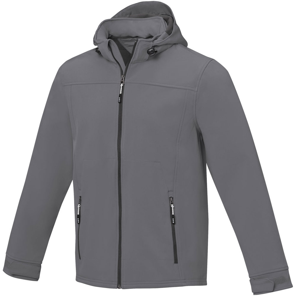 Langley softshell heren jas - voor bedrijven en relatiegeschenken - Staalgrijs